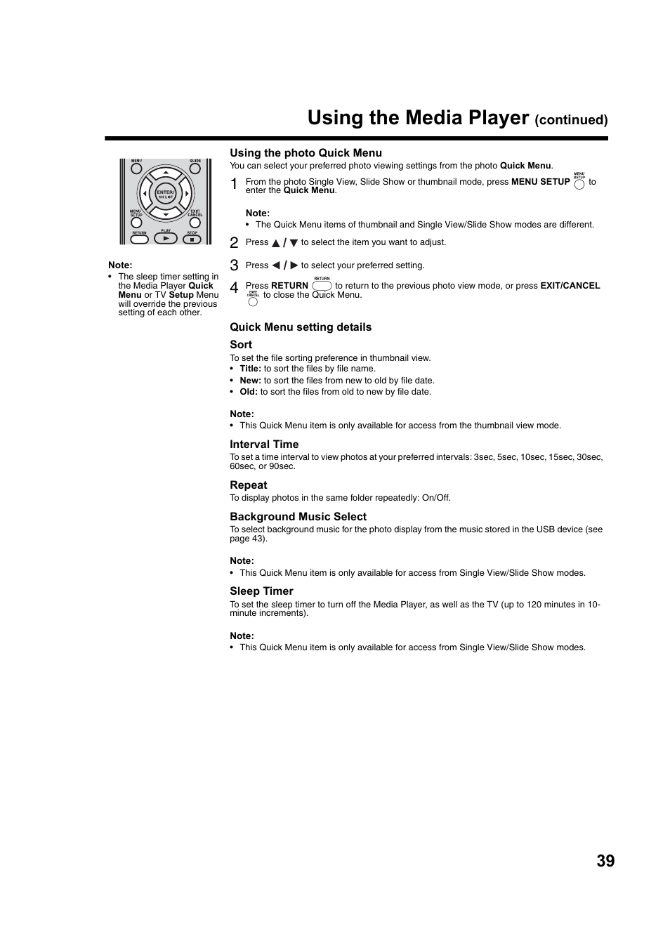 Using the media player, Continued) | Toshiba DV734 User Manual | Page 39 / 92