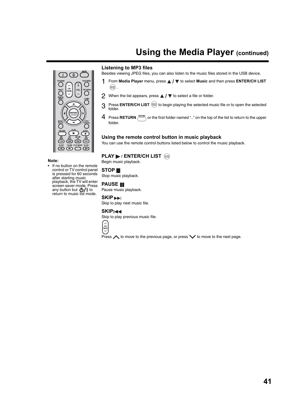 Using the media player, Continued) | Toshiba DV734 User Manual | Page 41 / 92