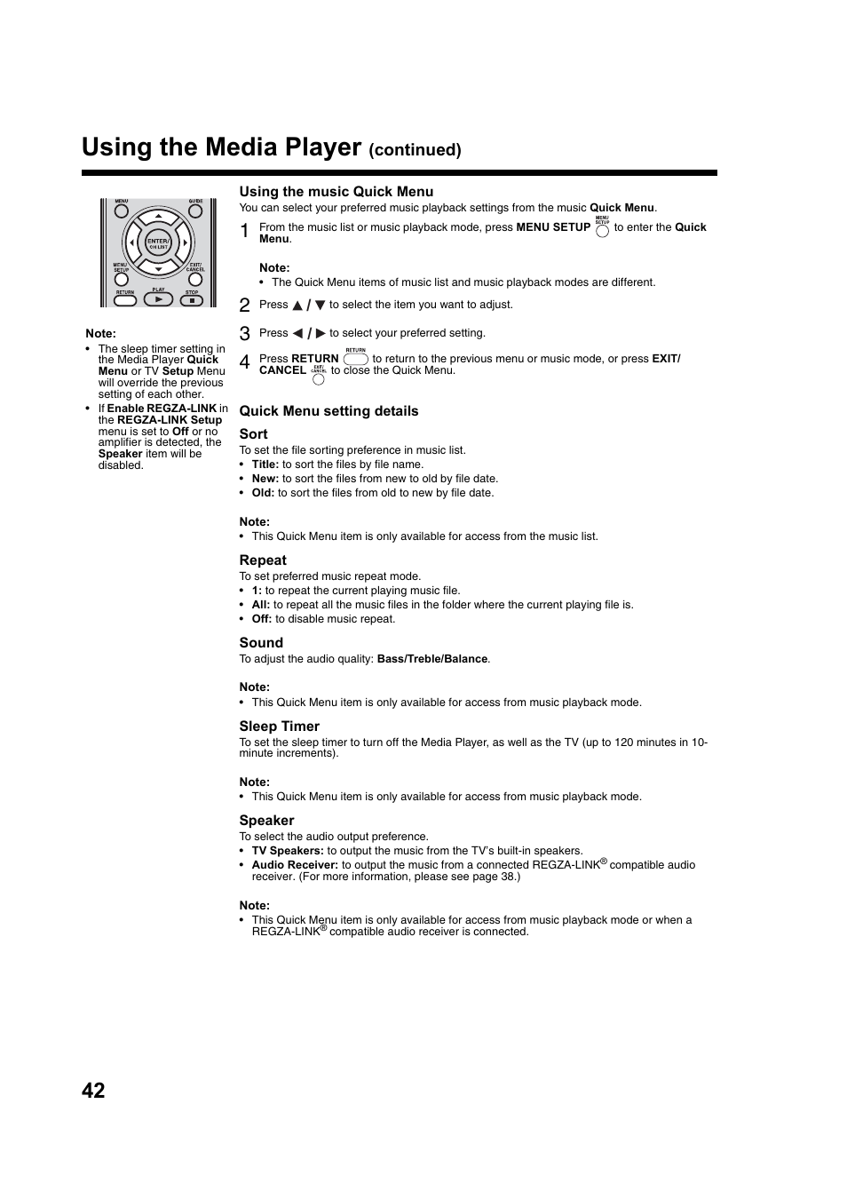 Using the media player, Continued) | Toshiba DV734 User Manual | Page 42 / 92