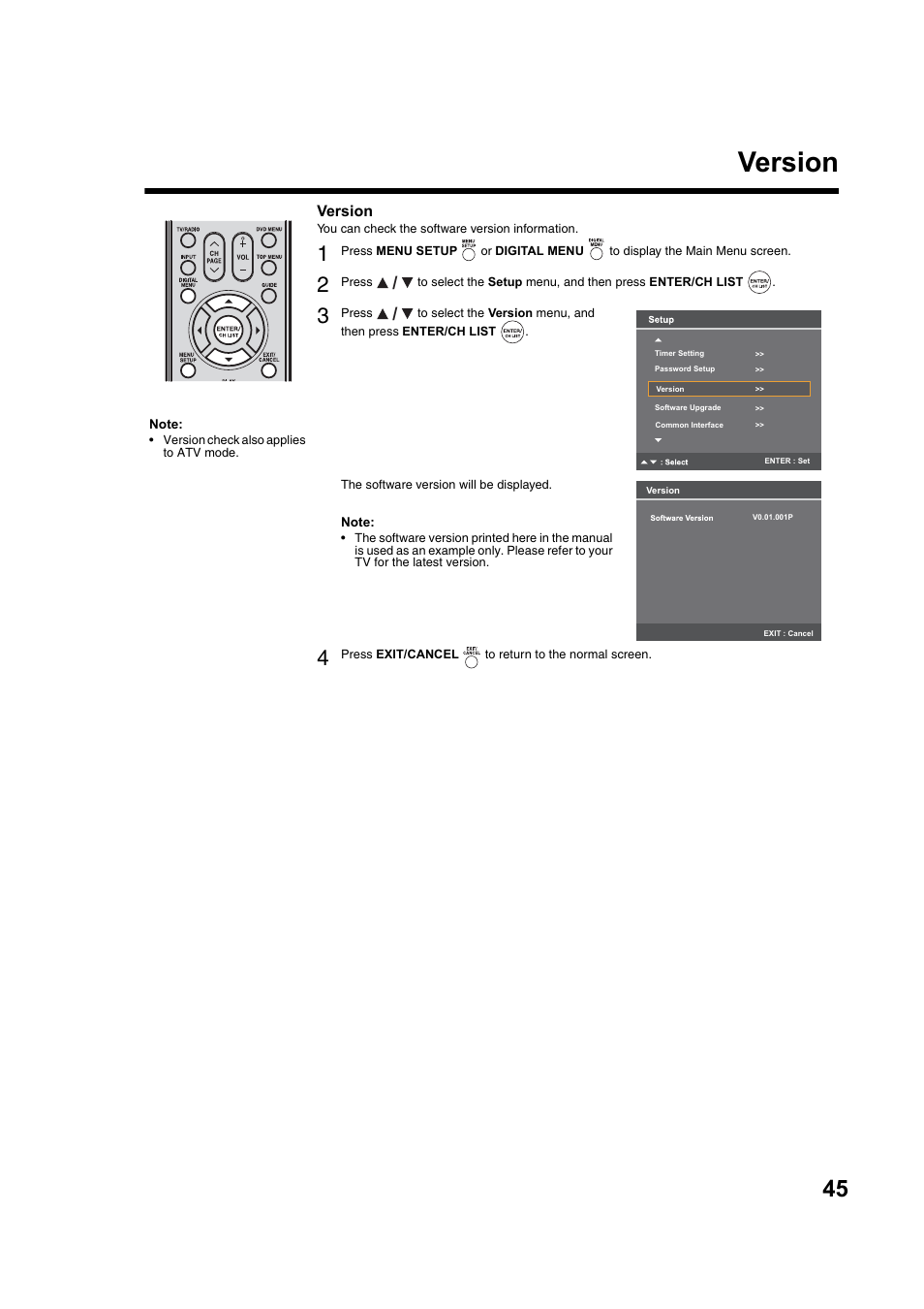 Version, Ge 48 | Toshiba DV734 User Manual | Page 45 / 92