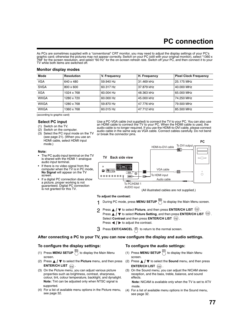 Pc connection, S 80-81), E 80) | Toshiba DV734 User Manual | Page 77 / 92