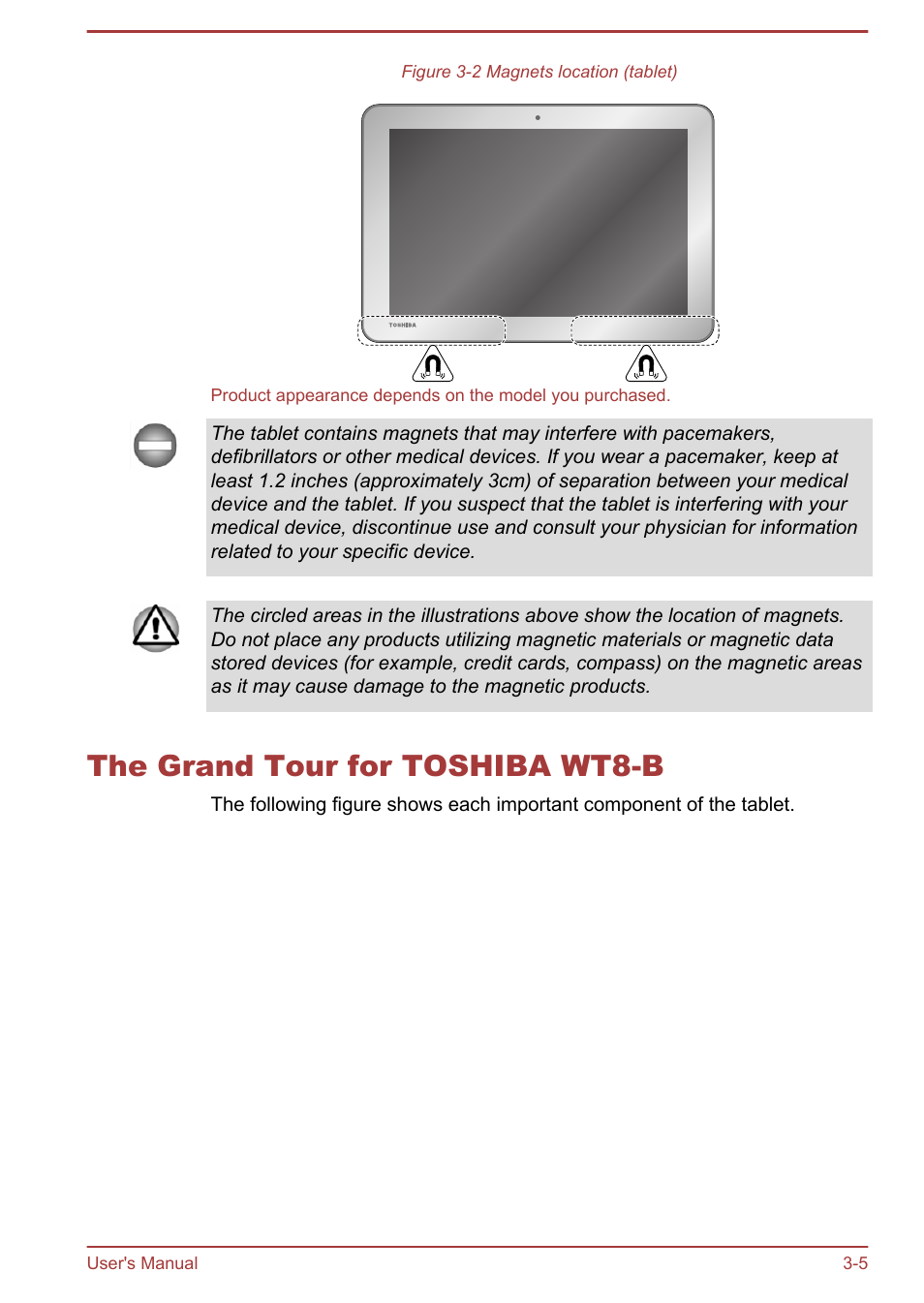 The grand tour for toshiba wt8-b, The grand tour for toshiba wt8-b -5 | Toshiba WT8-B User Manual | Page 36 / 94