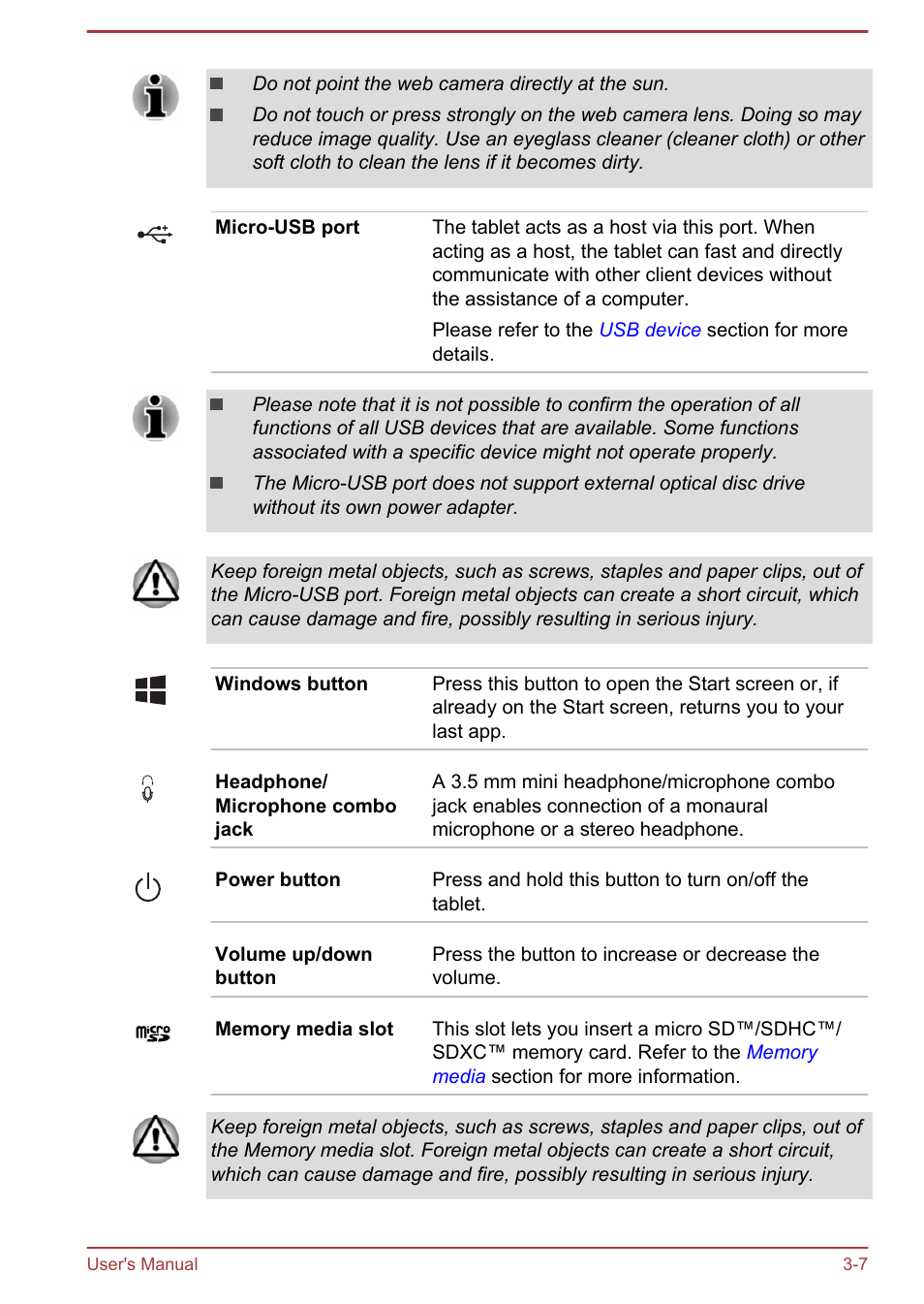 Toshiba WT8-B User Manual | Page 38 / 94