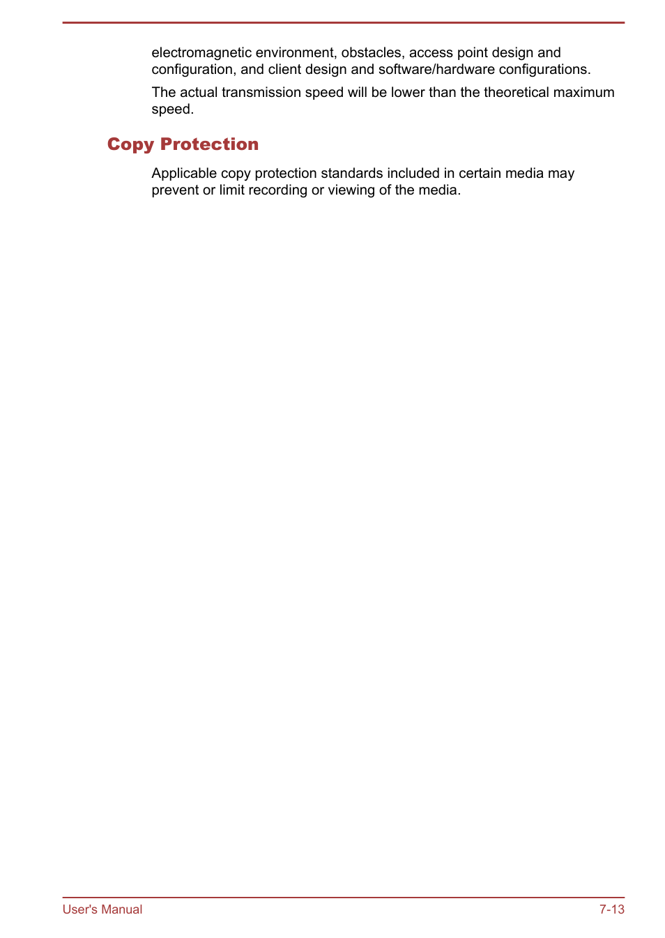 Copy protection | Toshiba WT8-B User Manual | Page 92 / 94