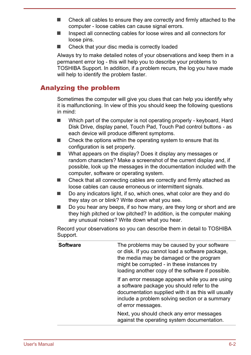 Analyzing the problem | Toshiba Satellite L50T-A User Manual | Page 110 / 142