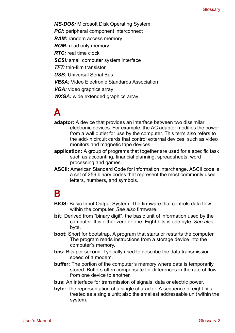 Toshiba Satellite A110 (PSAB0) User Manual | Page 152 / 158