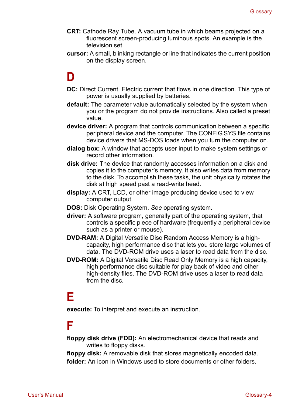 Toshiba Satellite A110 (PSAB0) User Manual | Page 154 / 158