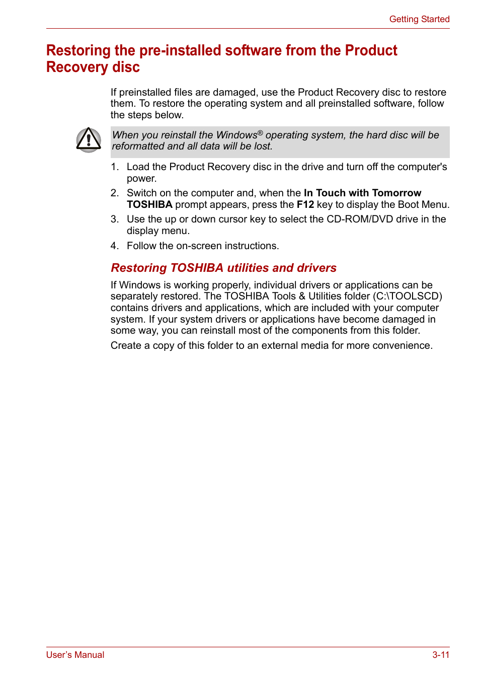 Toshiba Satellite A110 (PSAB0) User Manual | Page 57 / 158