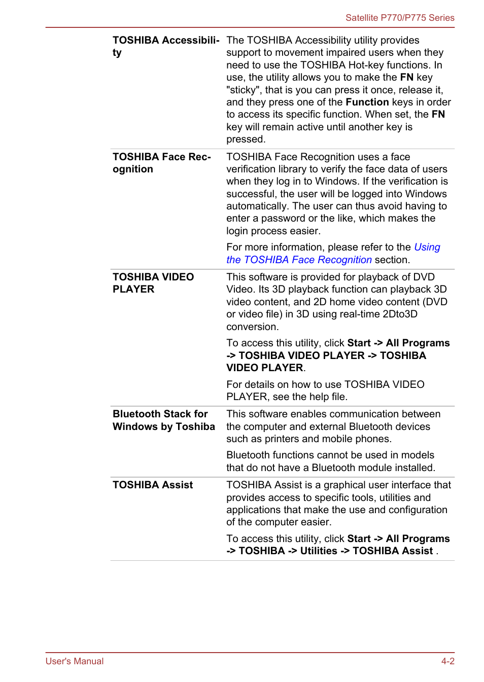 Toshiba Satellite P775 User Manual | Page 102 / 179