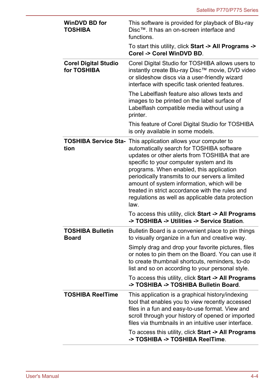 Toshiba Satellite P775 User Manual | Page 104 / 179