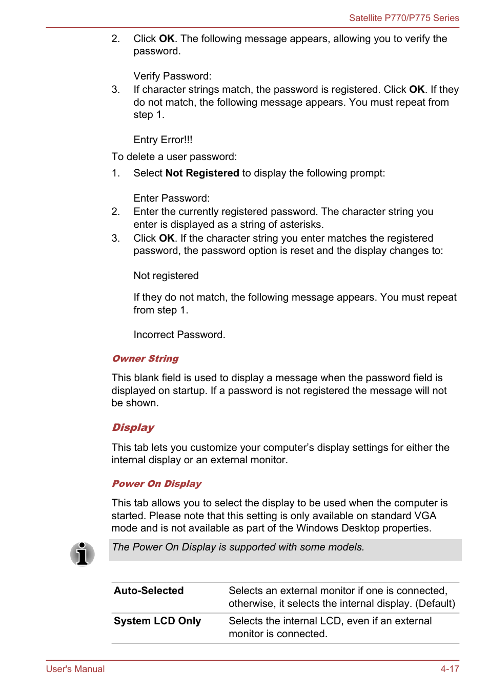 Toshiba Satellite P775 User Manual | Page 117 / 179