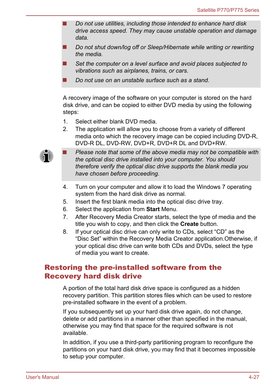 Toshiba Satellite P775 User Manual | Page 127 / 179