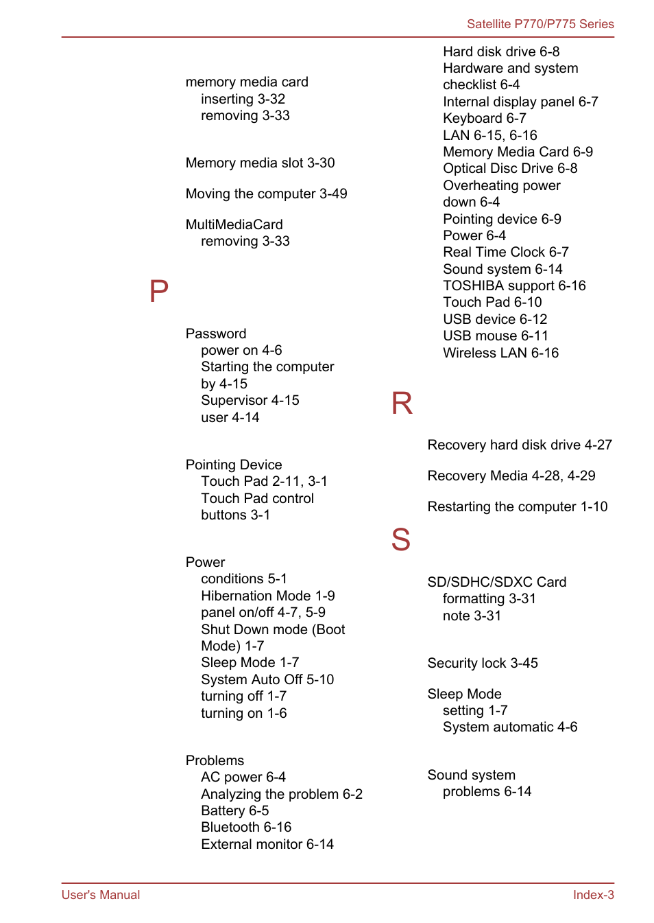 Toshiba Satellite P775 User Manual | Page 178 / 179