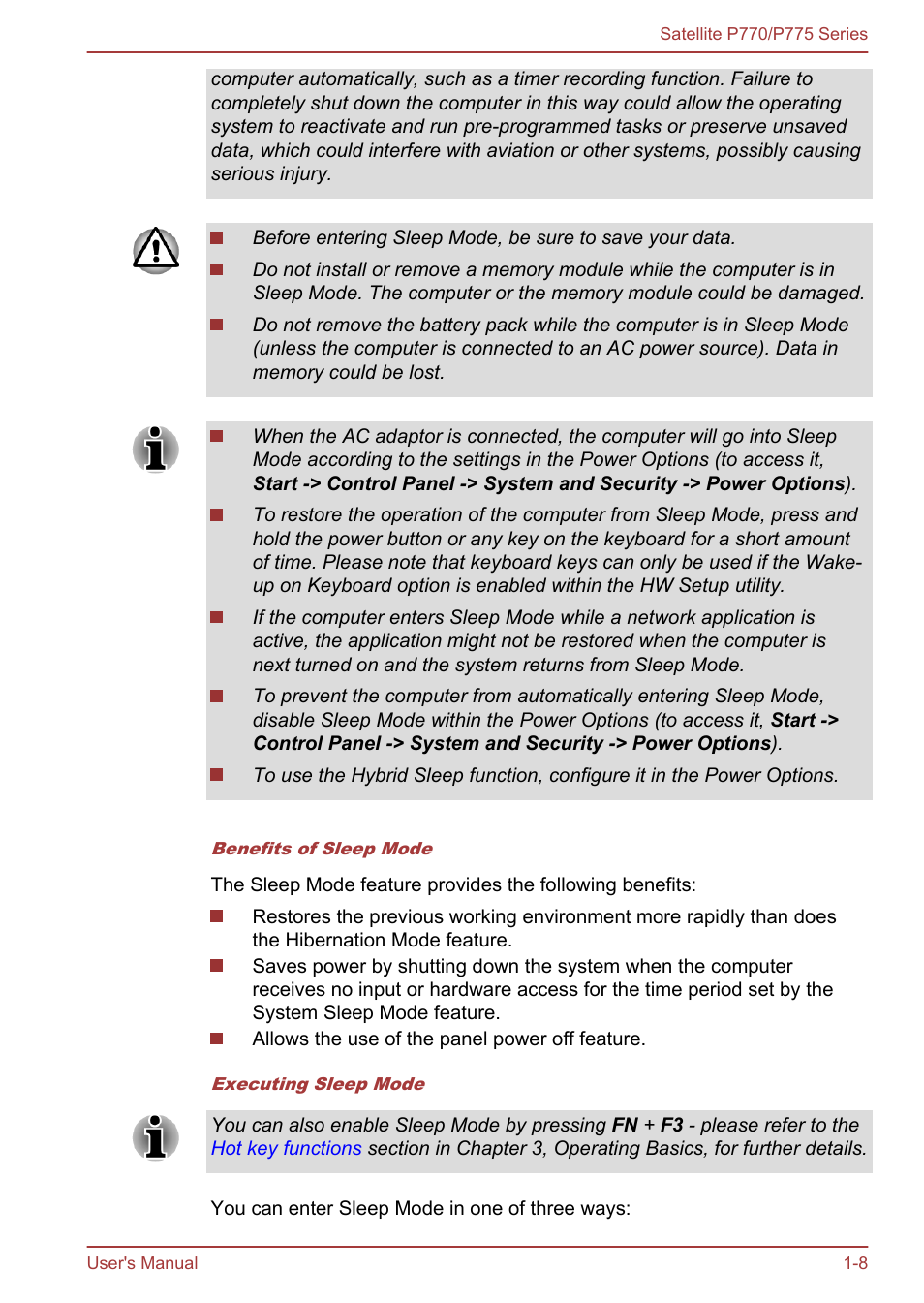 Toshiba Satellite P775 User Manual | Page 25 / 179