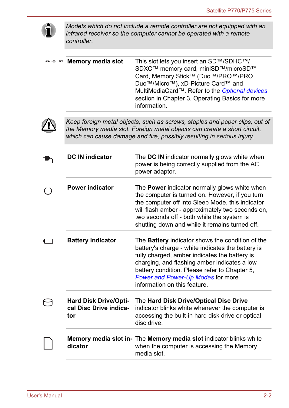 Toshiba Satellite P775 User Manual | Page 30 / 179