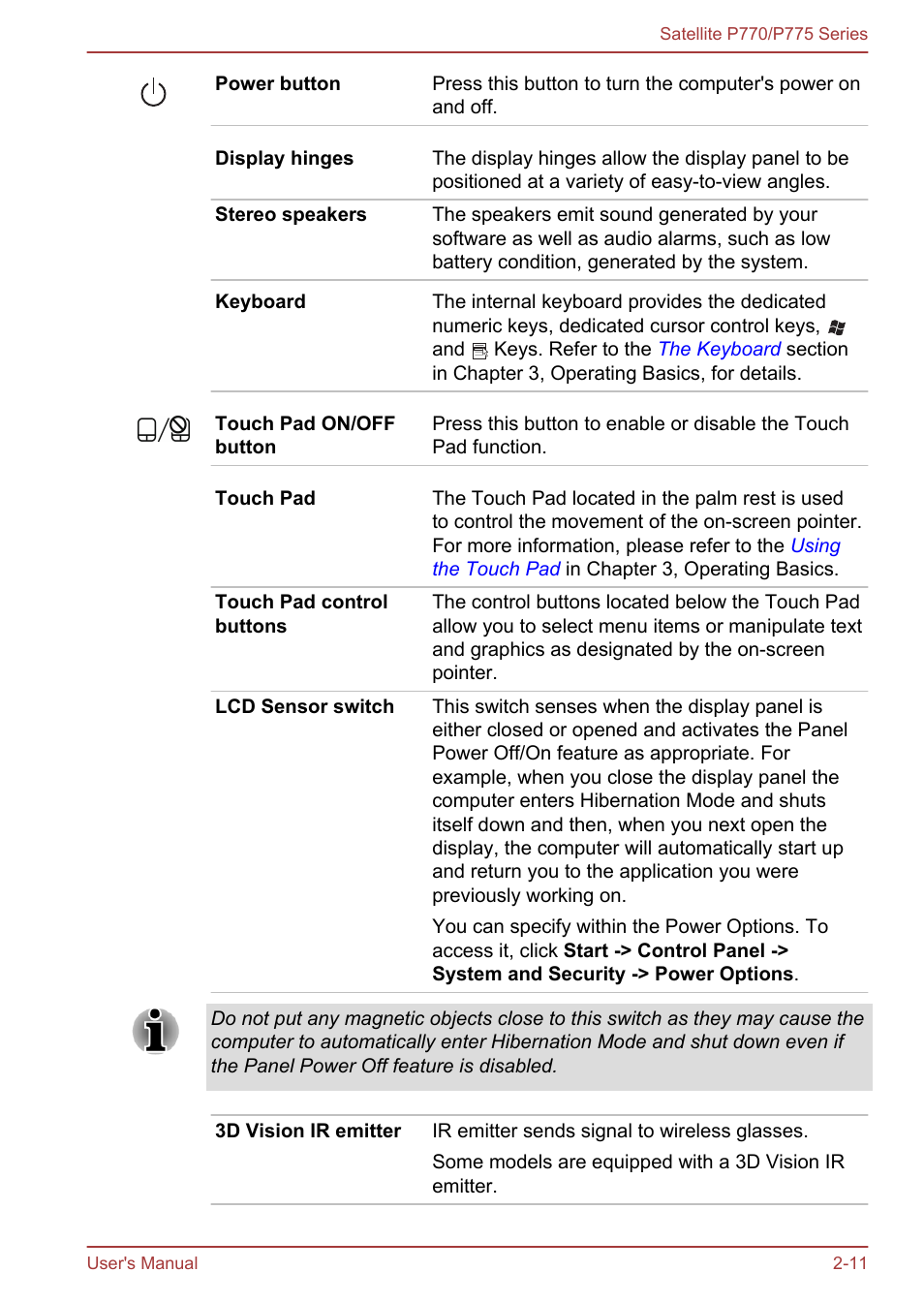 Toshiba Satellite P775 User Manual | Page 39 / 179