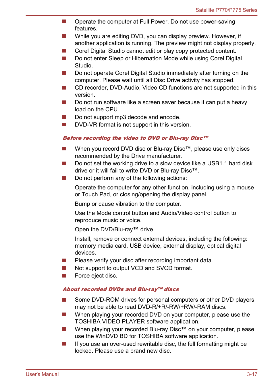 Toshiba Satellite P775 User Manual | Page 67 / 179