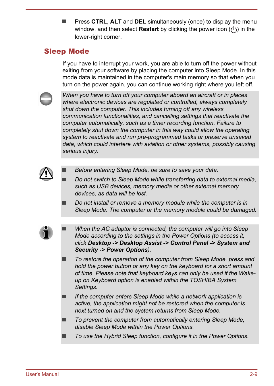 Sleep mode | Toshiba Satellite S70-A User Manual | Page 27 / 143