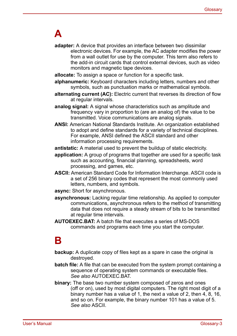 Toshiba Equium A100 (PSAAB) User Manual | Page 172 / 187