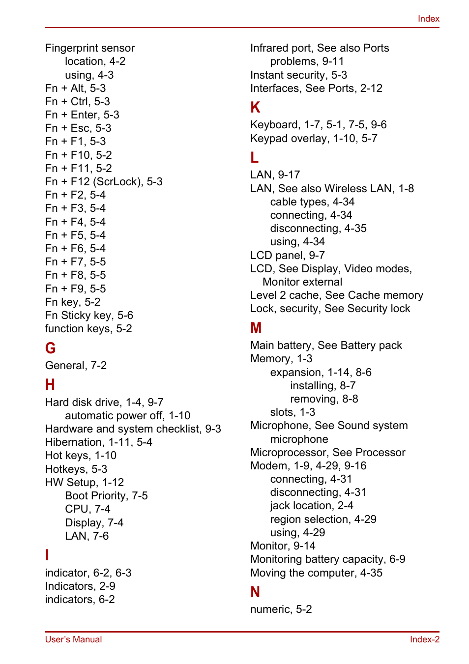 Toshiba Equium A100 (PSAAB) User Manual | Page 185 / 187