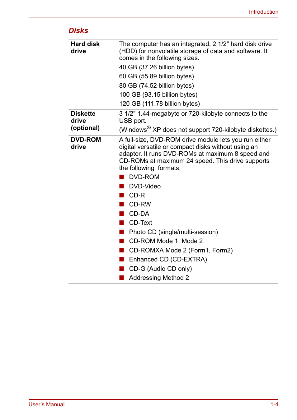 Toshiba Equium A100 (PSAAB) User Manual | Page 23 / 187