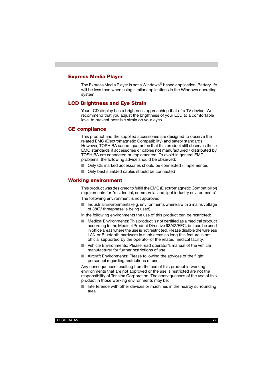 Toshiba Tecra A5 User Manual | Page 15 / 178