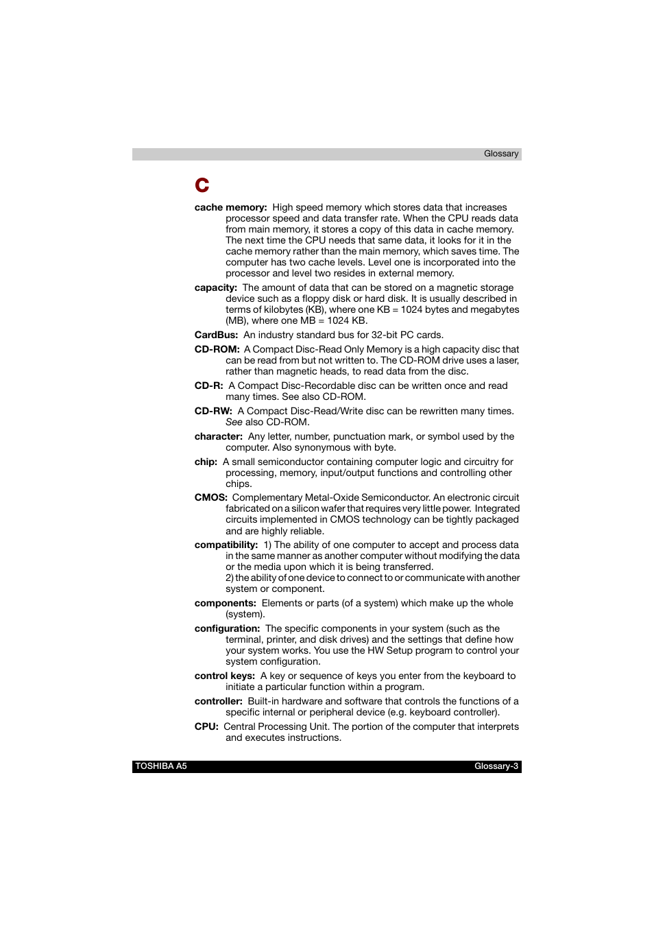 Toshiba Tecra A5 User Manual | Page 173 / 178