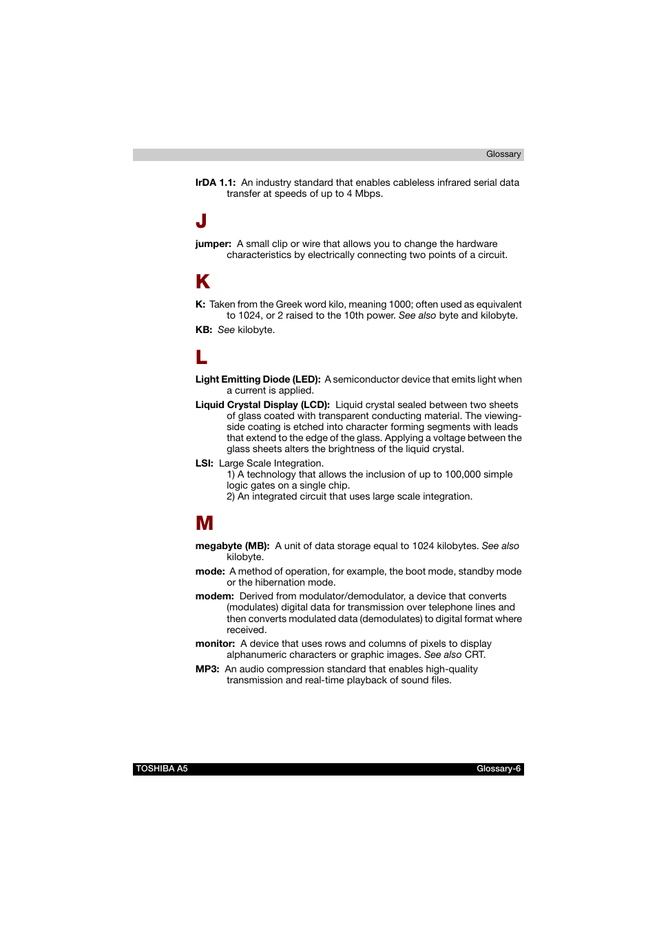 Toshiba Tecra A5 User Manual | Page 176 / 178