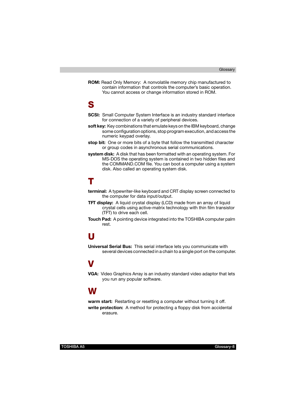 Toshiba Tecra A5 User Manual | Page 178 / 178