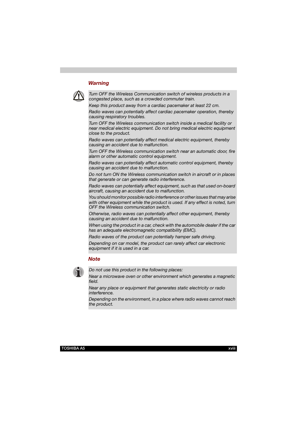 Toshiba Tecra A5 User Manual | Page 18 / 178