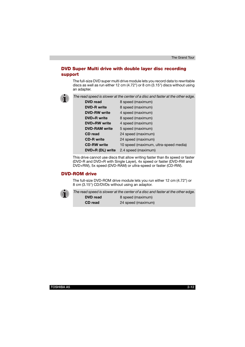 Dvd-rom drive | Toshiba Tecra A5 User Manual | Page 54 / 178