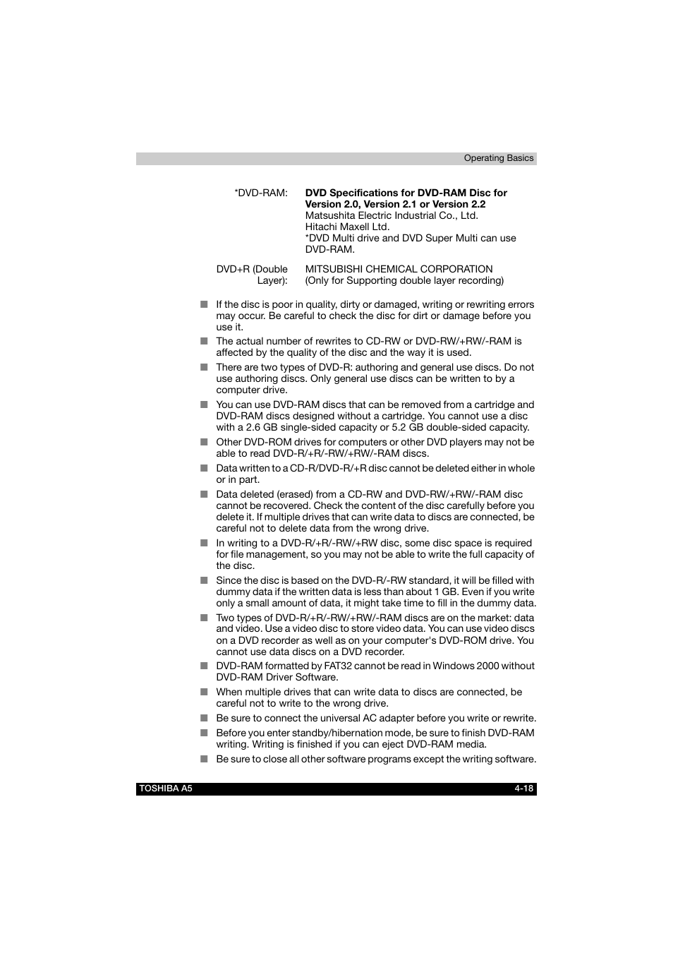 Toshiba Tecra A5 User Manual | Page 87 / 178