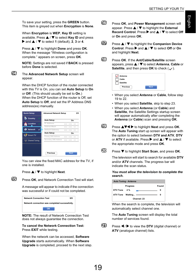 Engl ish | Toshiba L7463 User Manual | Page 19 / 104