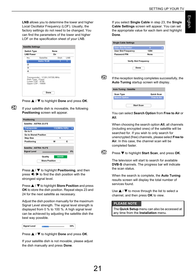 Engl ish | Toshiba L7463 User Manual | Page 21 / 104