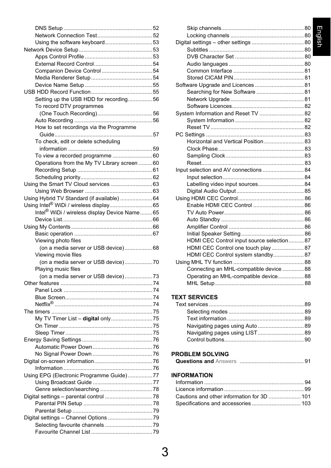 Toshiba L7463 User Manual | Page 3 / 104