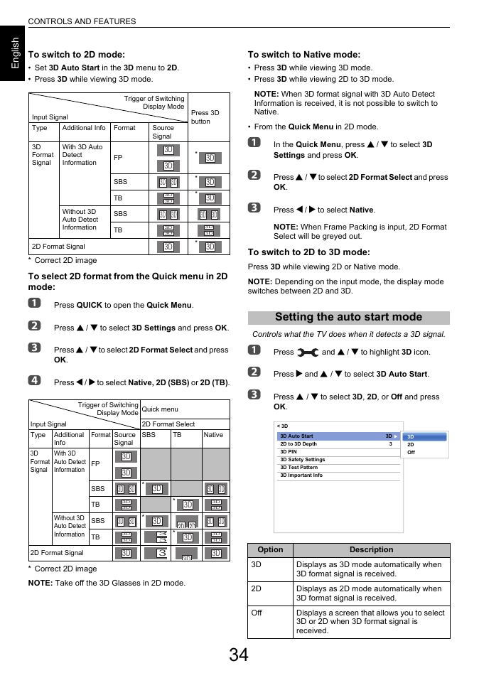 Setting the auto start mode, See “setting the auto start mode | Toshiba L7463 User Manual | Page 34 / 104