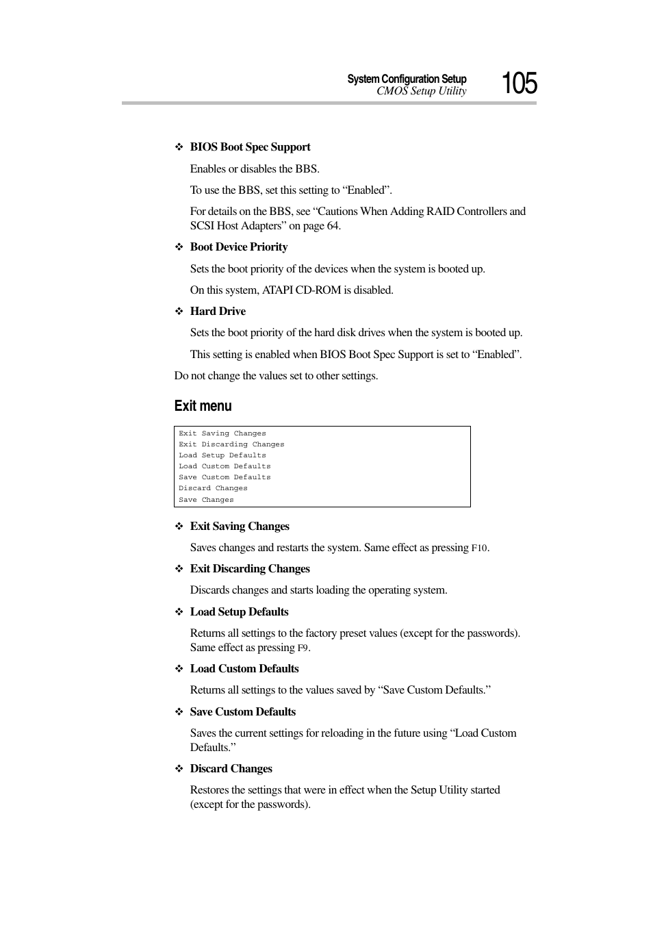 Exit menu | Toshiba Magnia 7010 User Manual | Page 121 / 182