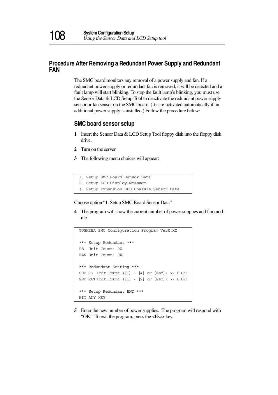 Smc board sensor setup | Toshiba Magnia 7010 User Manual | Page 124 / 182