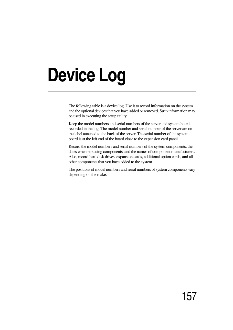 Device log | Toshiba Magnia 7010 User Manual | Page 173 / 182