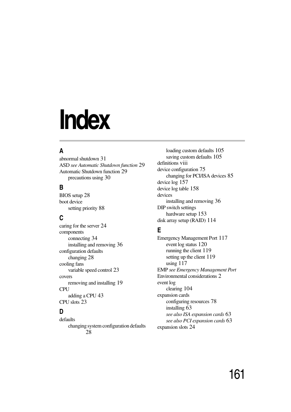 Index | Toshiba Magnia 7010 User Manual | Page 177 / 182