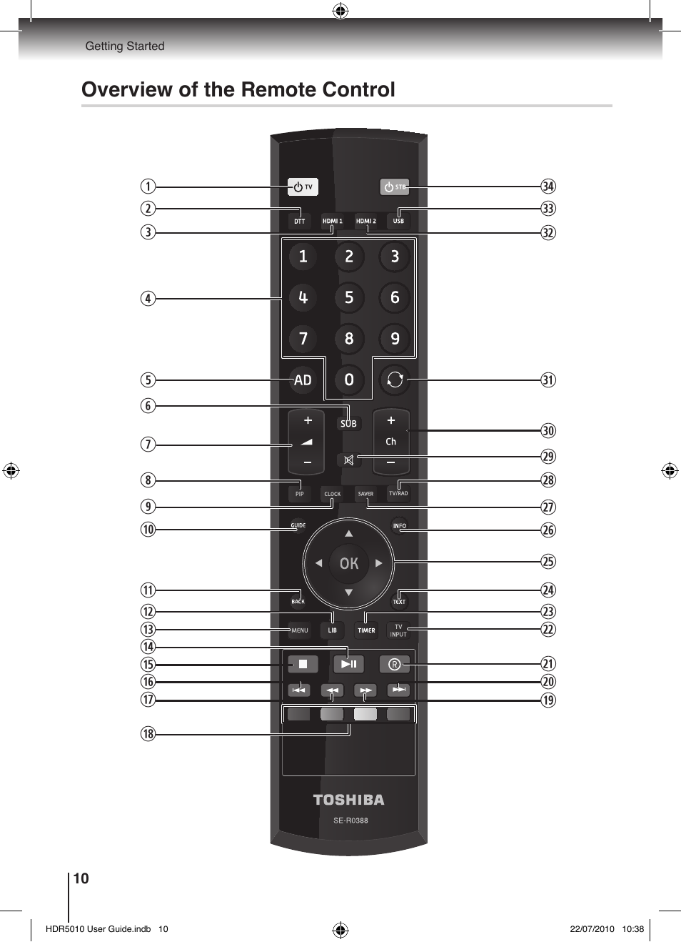 Toshiba HDR5010 User Manual | Page 10 / 48