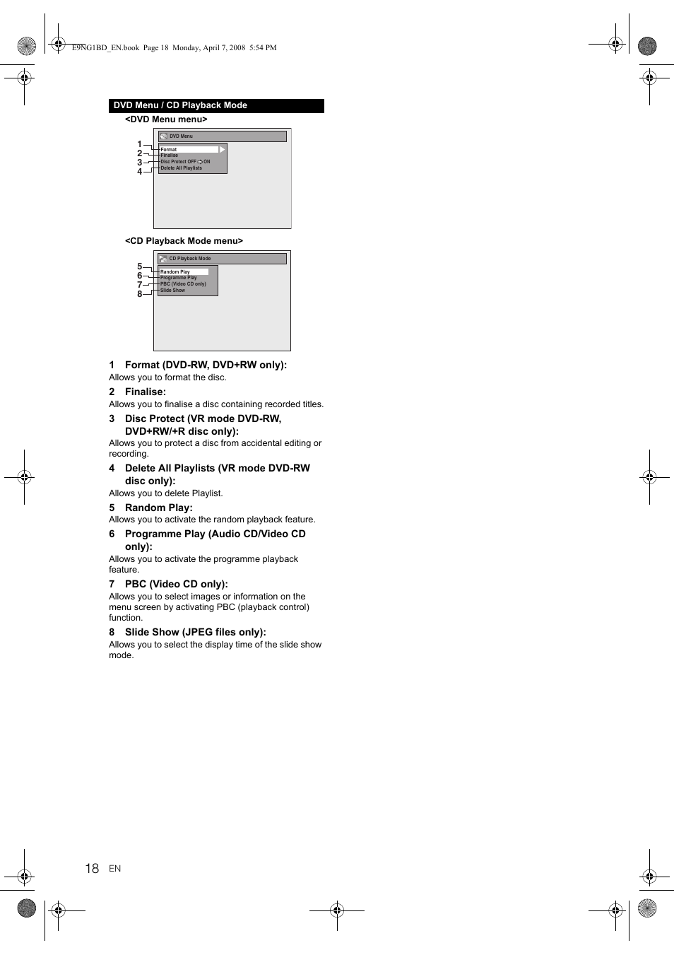 Toshiba DVR18 User Manual | Page 18 / 96