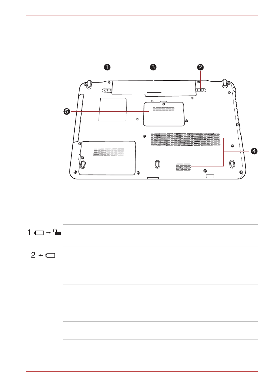 Underside, Underside -6 | Toshiba Satellite P755 User Manual | Page 42 / 214