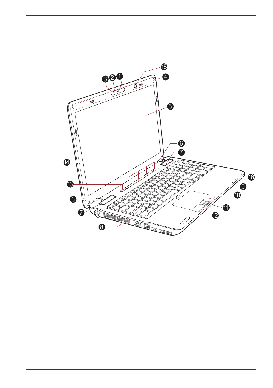 Front with the display open, Front with the display open -8 | Toshiba Satellite P755 User Manual | Page 44 / 214