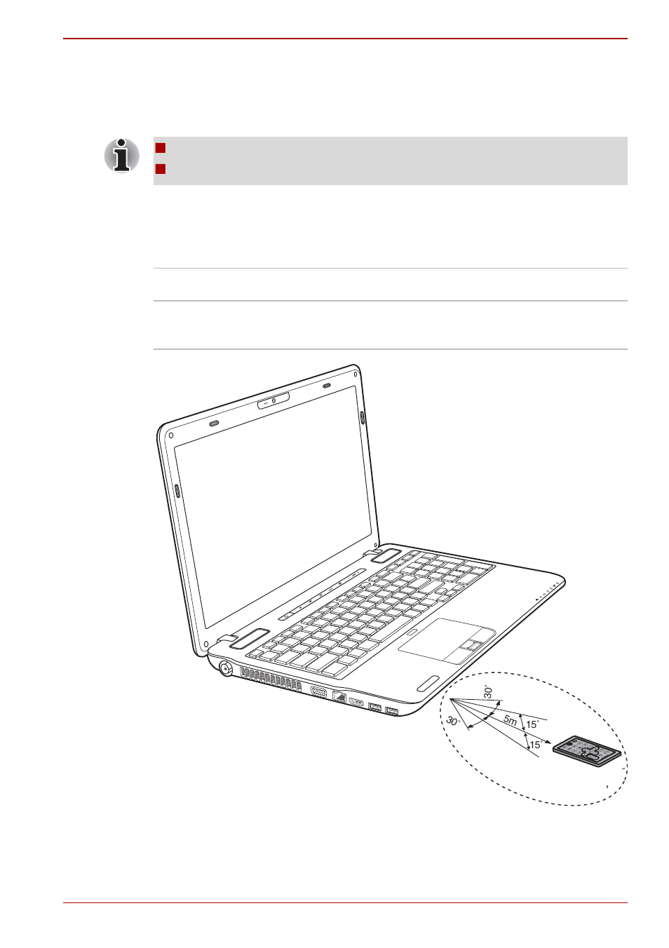 Using the remote controller, Using the remote controller -20, Operational range of the remote controller | Toshiba Satellite P755 User Manual | Page 56 / 214