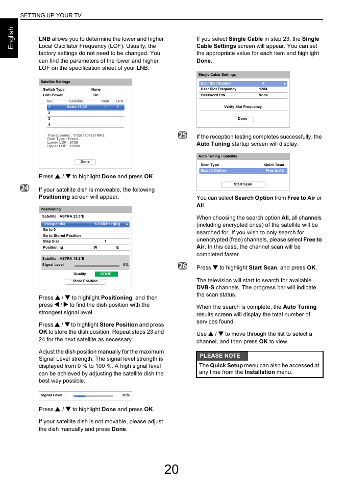 En g lis h | Toshiba L6463 User Manual | Page 20 / 95