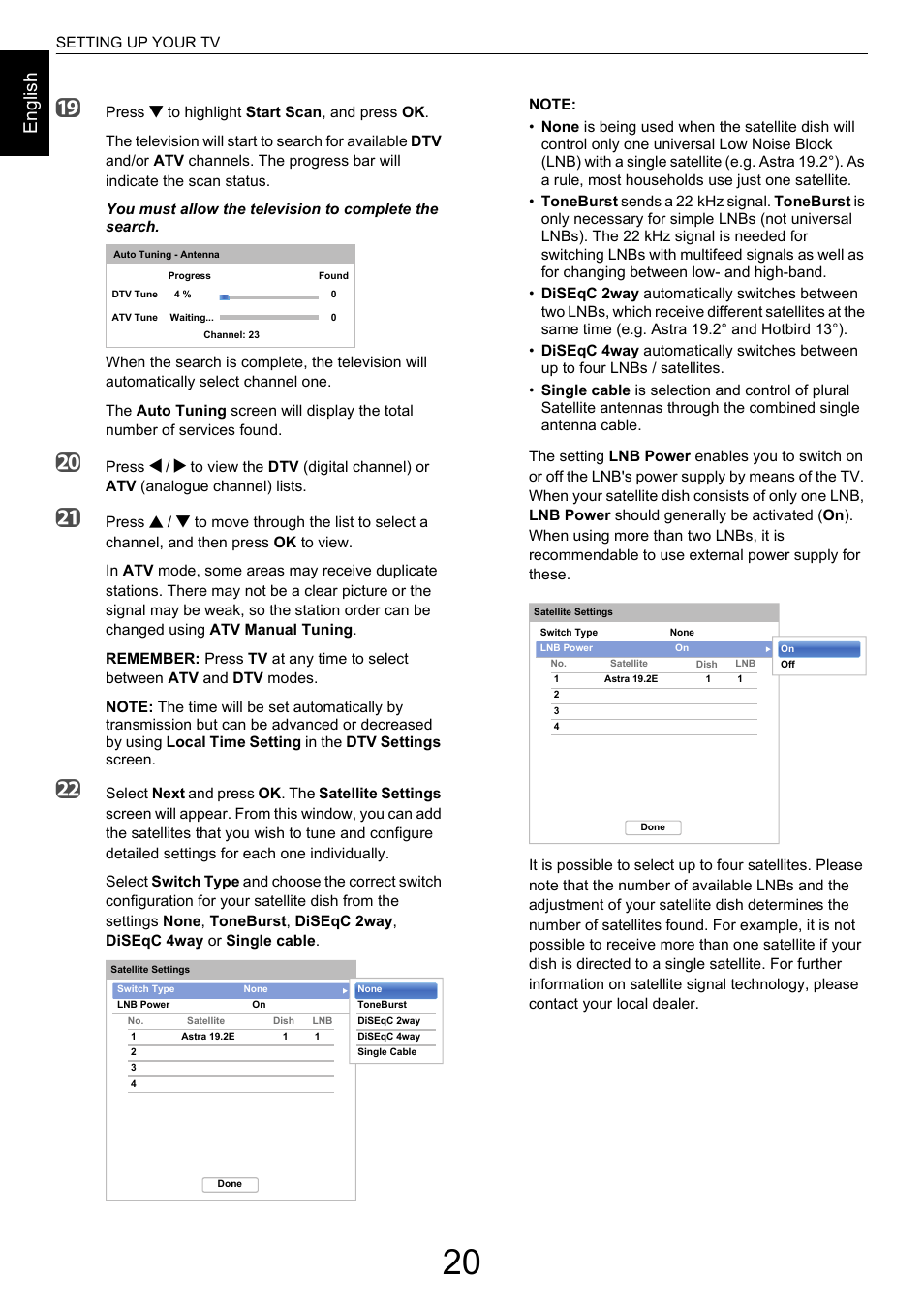 En g lis h | Toshiba M9363 User Manual | Page 20 / 106