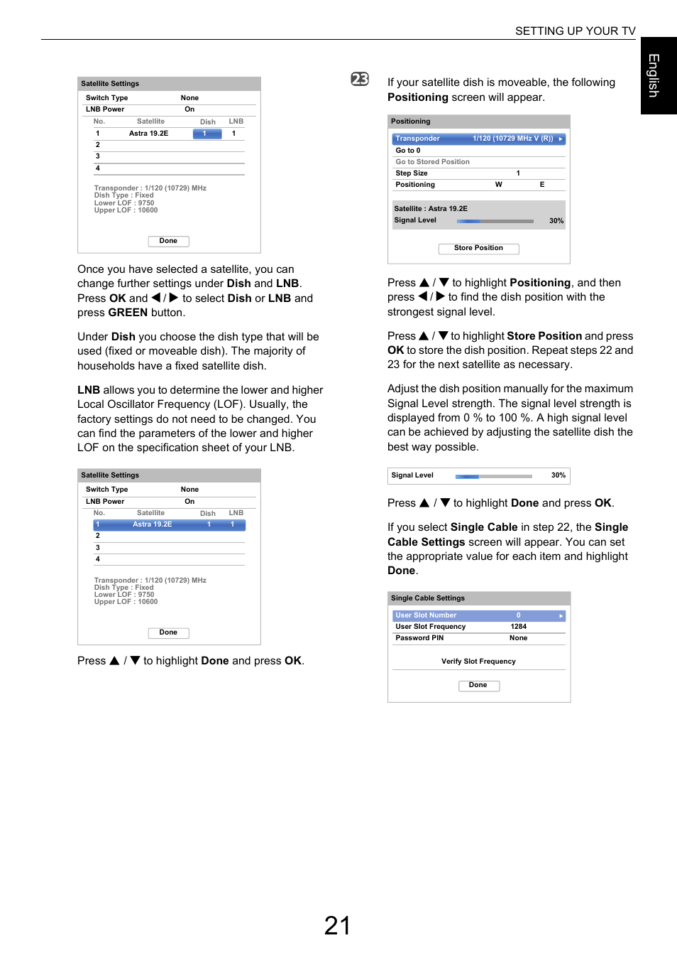 Engl ish | Toshiba M9363 User Manual | Page 21 / 106