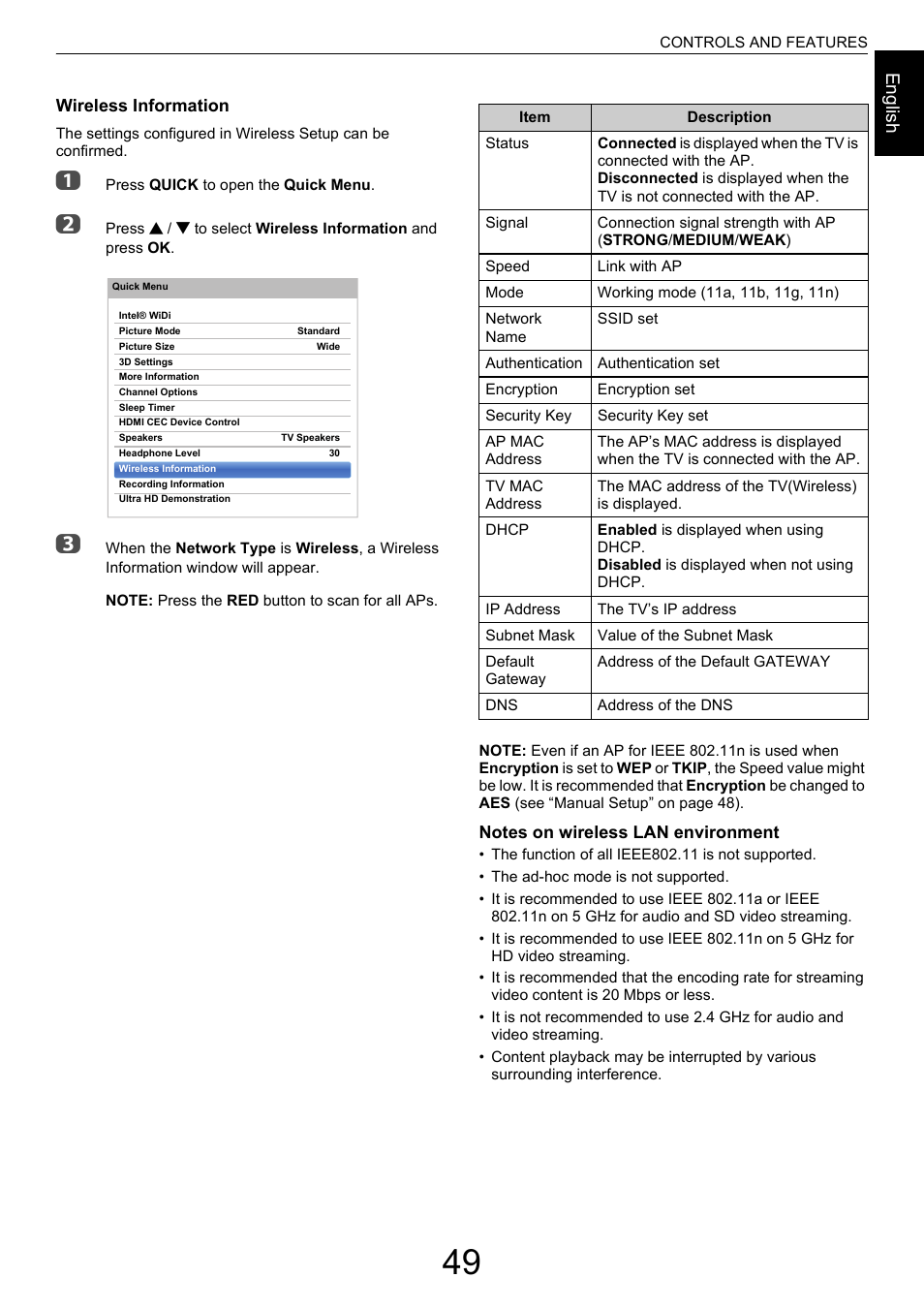 Engl ish | Toshiba M9363 User Manual | Page 49 / 106