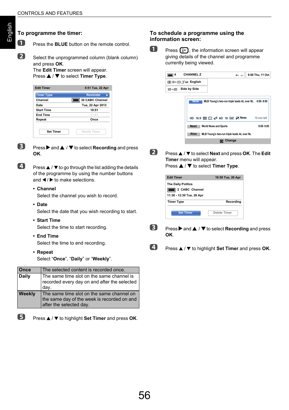 En g lis h | Toshiba M9363 User Manual | Page 56 / 106